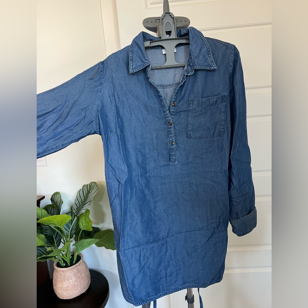Chambray Maternity tunic, Small